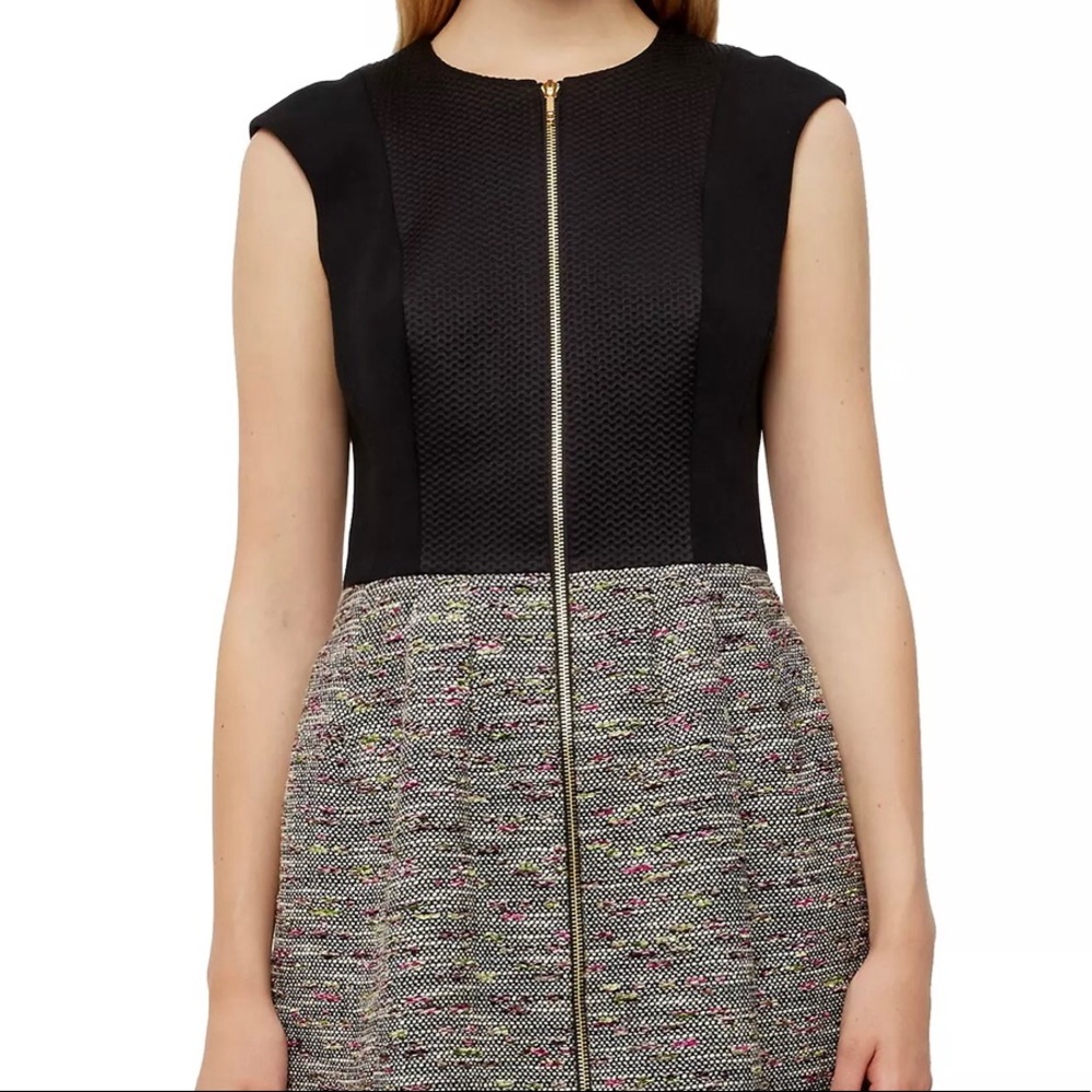 Ted Baker London Kyokod Boucle Zip Front Dress - Picture 2 of 11